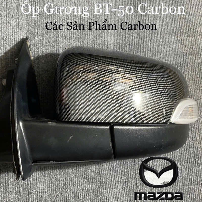 Ốp gương Carbon BT50 BT-50 Mazda phụ kiện trang trí 2017 2018 2019 2020 2021