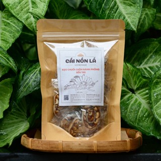   500g  Kẹo chuối thốt nốt gừng đậu phộng cuộn bánh phồng - Đặc sản Bến Tre- Đồ ăn vặt Cái Nón Lá 