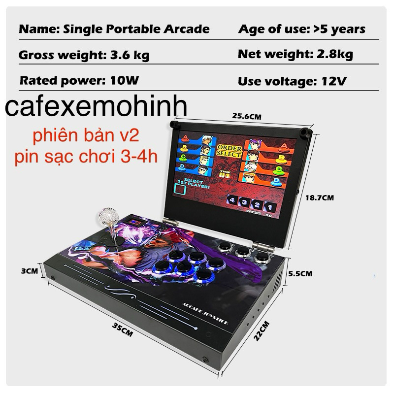 máy chơi game thẻ Pandora box 18x bản nâng cấp 3d game có Lcd kèm pin sạc với gần 20000 trò chơi