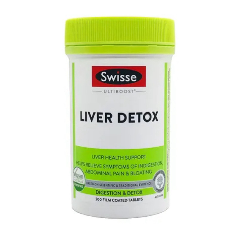 GIẢI ĐỘC GAN SWISSE LIVER DETOX MÁT GAN, THANH LỌC CƠ THỂ HỘP 200 VIÊN