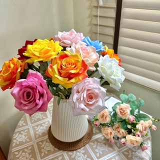 Hoa giả Hoa hồng cánh XOĂN , hồng lụa Trang trí nhà cửa Phụ kiện chụp ảnh Decor phòng - Mina Flower