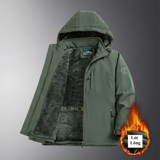 Áo Khoác Nam Đẹp Dày 3 Lớp, Lót Lông Chống Nước, Áo Rét Nam Chắn Gió Giữ Nhiệt [A009A)