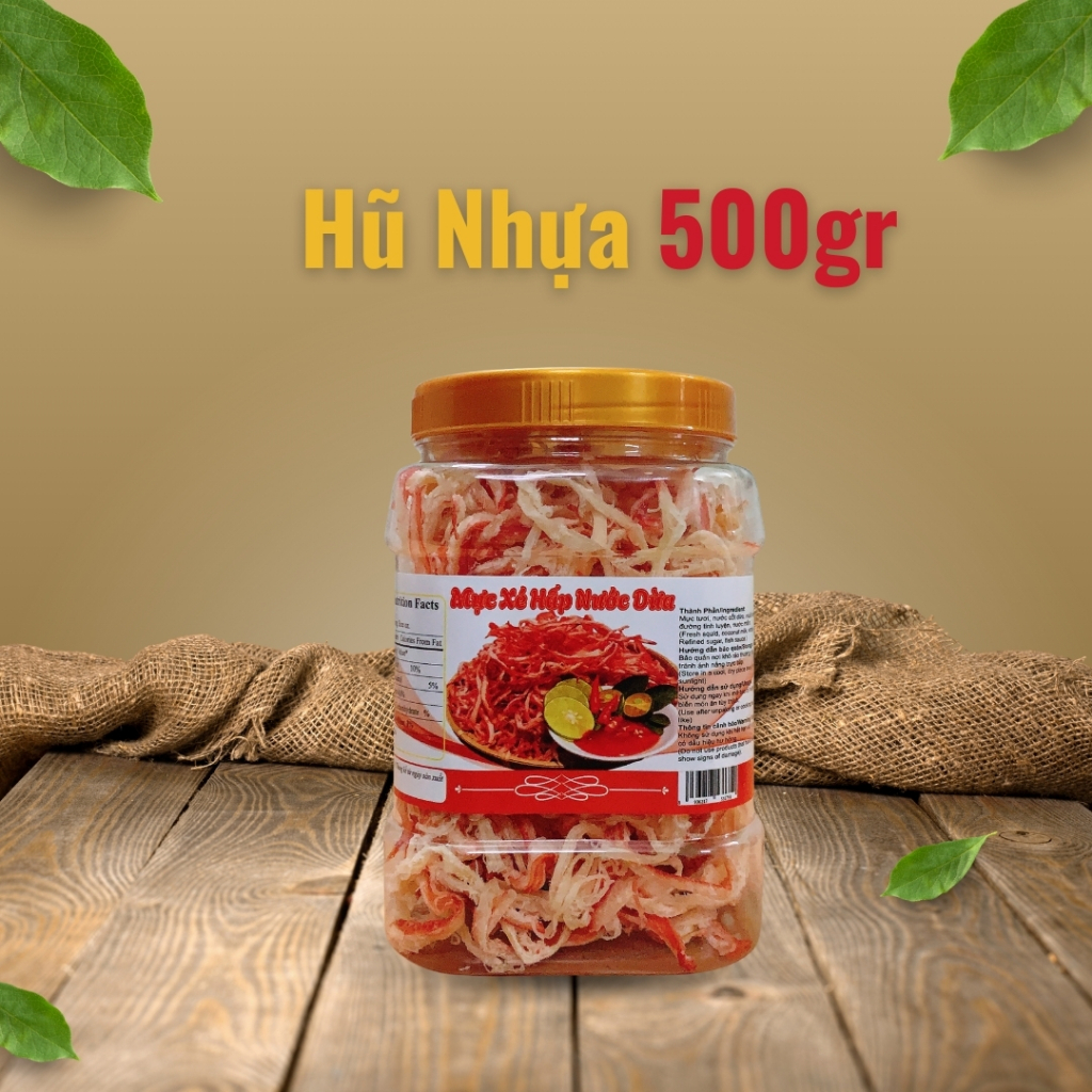 Mực Xé Sợi Hấp Dừa Thái Lan 500gr - Ăn vặt snack