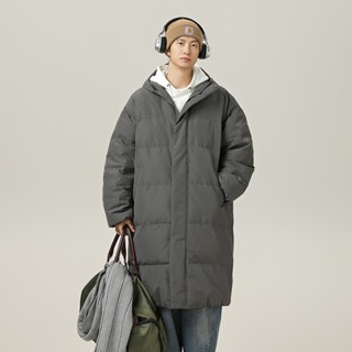 Áo Khoác Phao Nam Unisex Dáng Dài Có Mũ Form Rộng BL5113