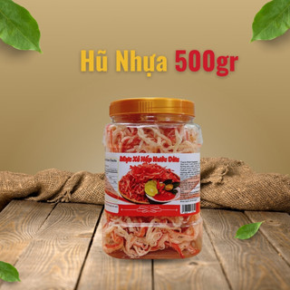Mực Xé Sợi Hấp Dừa Thái Lan (hũ nhựa 250gr 500gr)