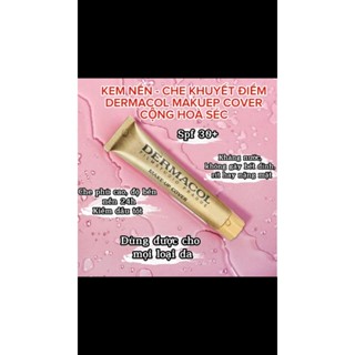 (Auth 208) Kem nền che khuyết điểm, che xăm Dermacol, che mọi khuyết điểm, dễ tán không vón cục HANAotis
