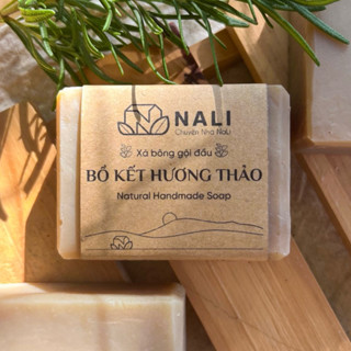 Bánh gội đầu Bồ kết Hương thảo - Xà phòng thủ công NaLi