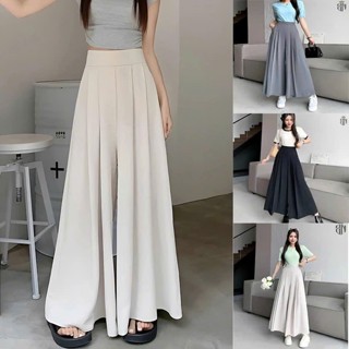 Quần ống rộng giả váy xếp ly (CÓ BIGSIZE 40 - 75KG) dáng dài quần Vải Lưng Cao, chất mềm mịn mát,-HVS- mã 831