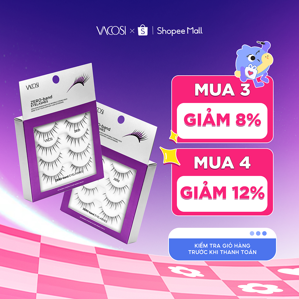 Lông Mi Gân Trong VACOSI ZERO-BAND EYELASHES - VM28