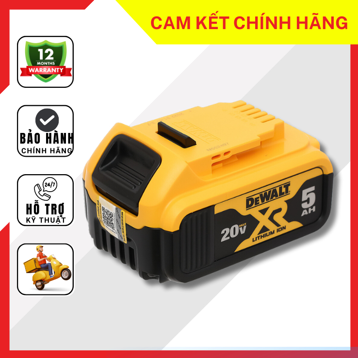 Pin DCB184 Dewalt chính hãng 5Ah 20V DCB184-B1
