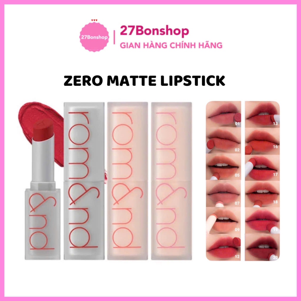 SON THỎI LÌ ROMAND ZERO MATTE LIPSTICK