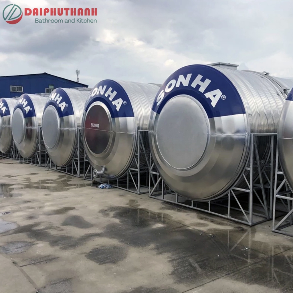 Bồn Nước Inox 304 Sơn Hà 1000L-1500L-2000L - Hàng Chính Hãng