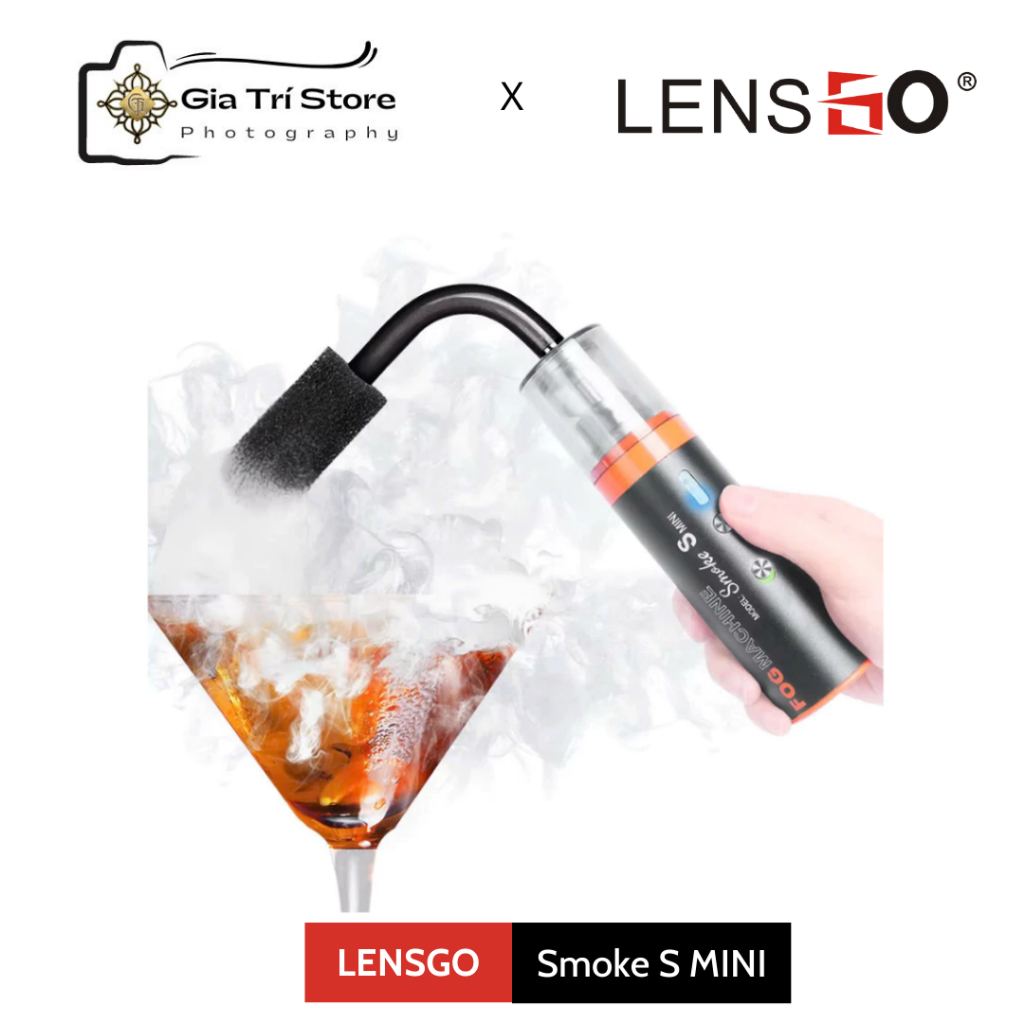 LENSGO Smoke S MINI 15W Hand-Held Fog Machine - Máy Tạo Khói Cầm Tay Mini Cho Làm Phim - Hàng Chính 
