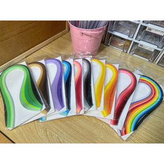 Giấy quilling rộng 5mm đủ tông màu dùng làm thiệp, làm tranh handmade