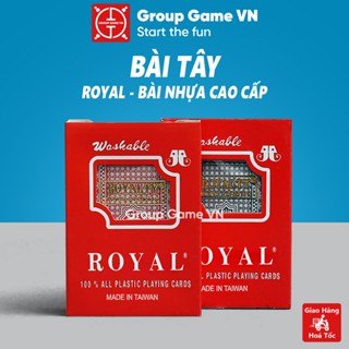 Bộ Bài Tây Cao Cấp nhựa PVC chống nước - chống gập - chống gãy, Bài Poker chính hãng Royal Taiwan
