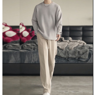 [ B300 ] Set Đồ Thu Đông Nam Áo Thun Len Dài Tay và Quần Âu Thể Thao phối màu trẻ trung thời trang hàn quốc