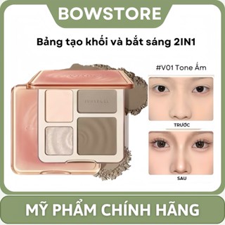 Judydoll Bảng Phấn Tạo Khối Bắt Sáng Highlight 3in1 Tạo Đường Nét Cho Khuôn Mặt Tạo Khối Mũi Lâu Trôi Chống Nước 9g