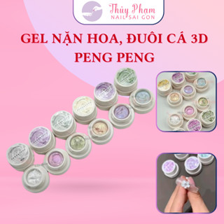 Gel nặn hoa, đuôi cá 3D nail không bết dính ánh trai Peng Peng - Set gel nặn nail 6 màu ánh trai