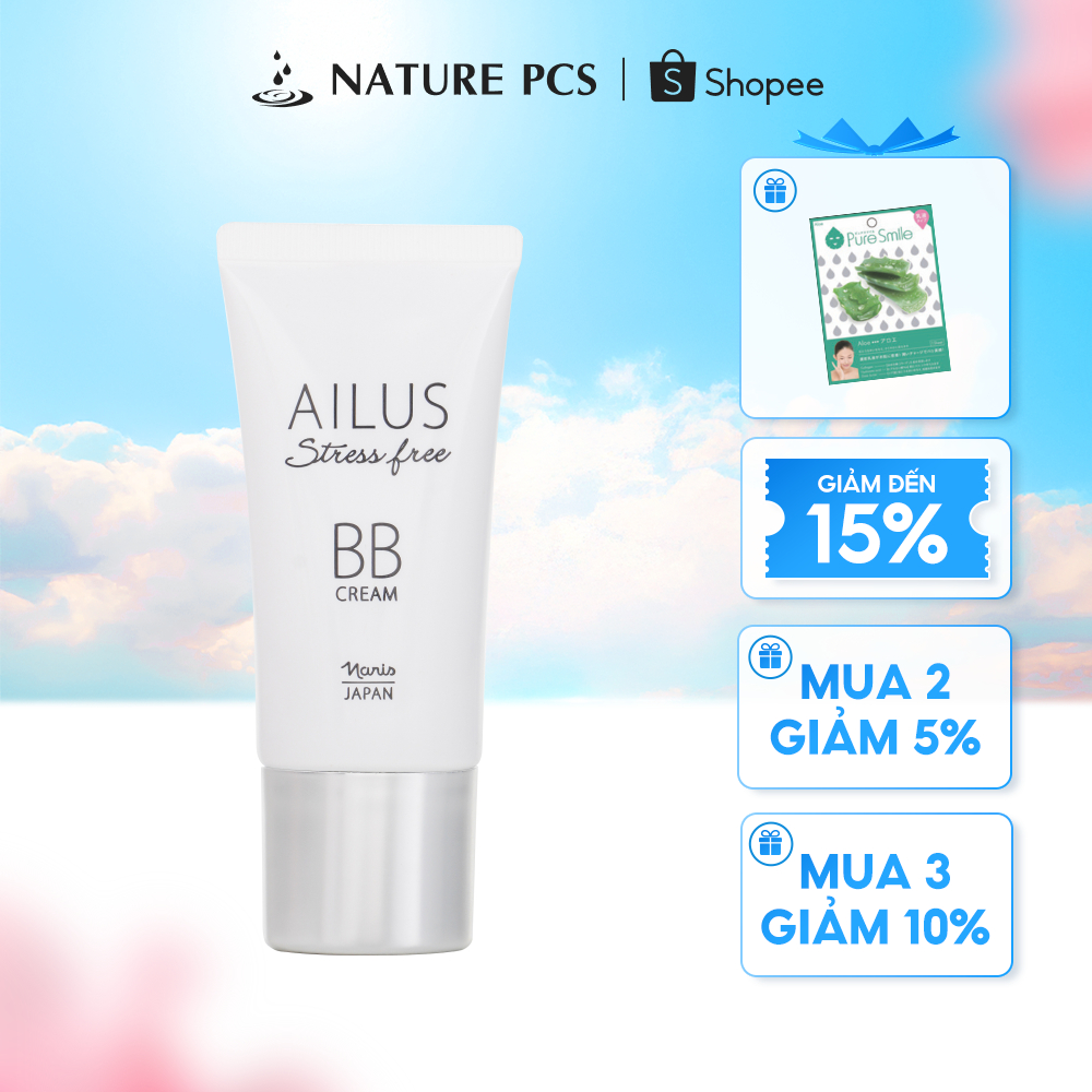 Kem Nền Trang Điểm Đa Chức Năng Naris Ailus Stress Free BB Cream 30g