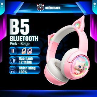  Tai Nghe Gaming Tai Mèo ONIKUMA B5 Bluetooth Micrô Đèn RGB Và Thiết Kế Hoạt Hình 3D 