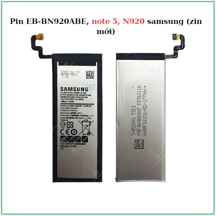 Pin samsung  EB-BN920ABE ,Note 5 N920,mới