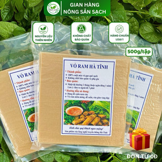 Vỏ Ram Hà Tĩnh (ram cuốn nem) bánh đa nem loại ngon đặc biệt mềm dẻo dễ cuốn túi hút chân không nặng 500mg(80-90) lá