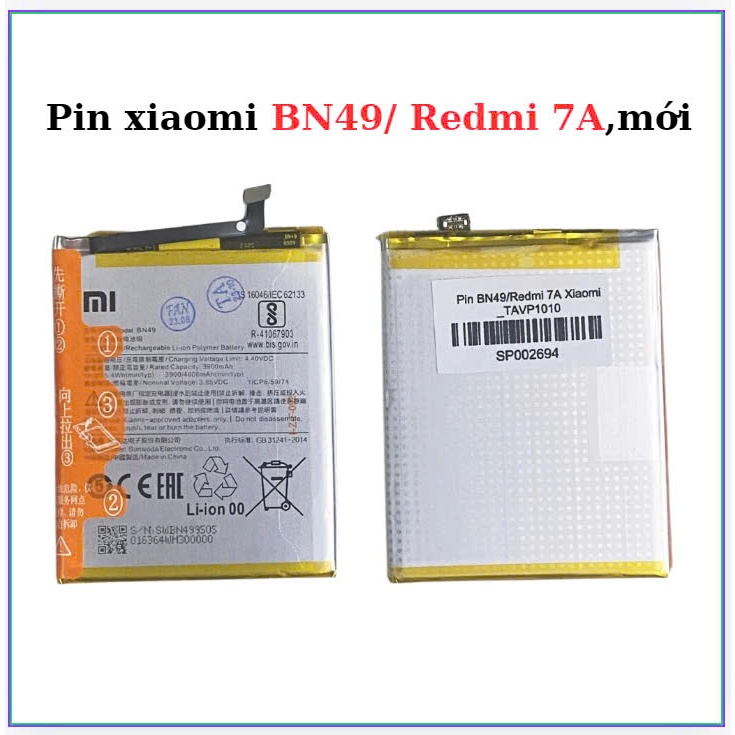 Pin xiaomi BN49/ Redmi 7A,mới