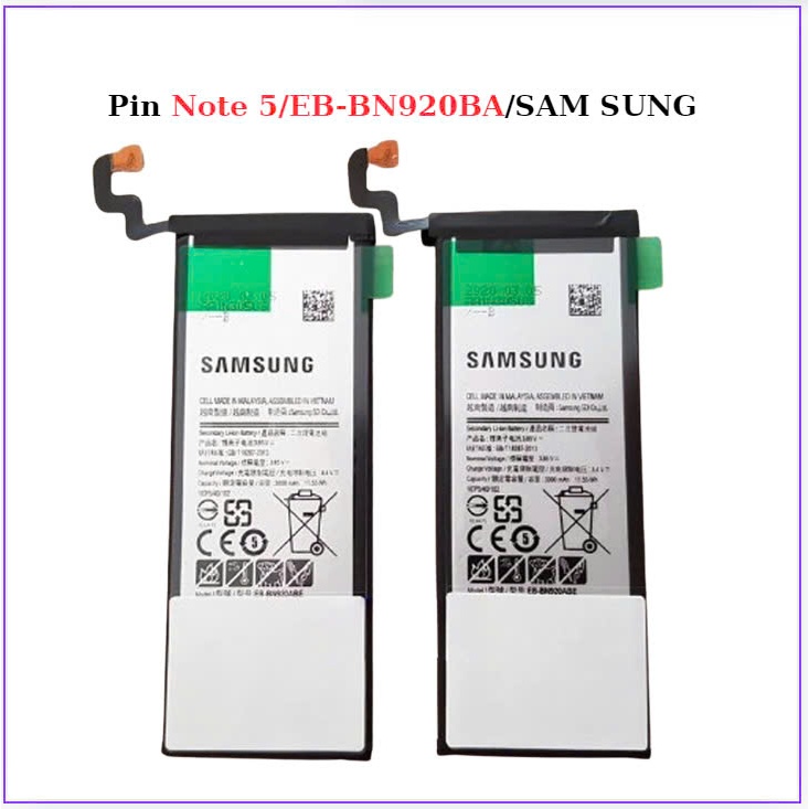 Pin samsung Note 5/EB-BN920BA,mới