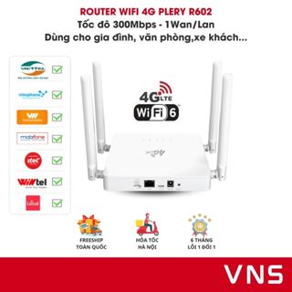 Router WiFi 4G Plery R602 4 Râu WiFi 6 Siêu Nhanh - Hỗ Trợ Sim Tất Cả Nhà Mạng
