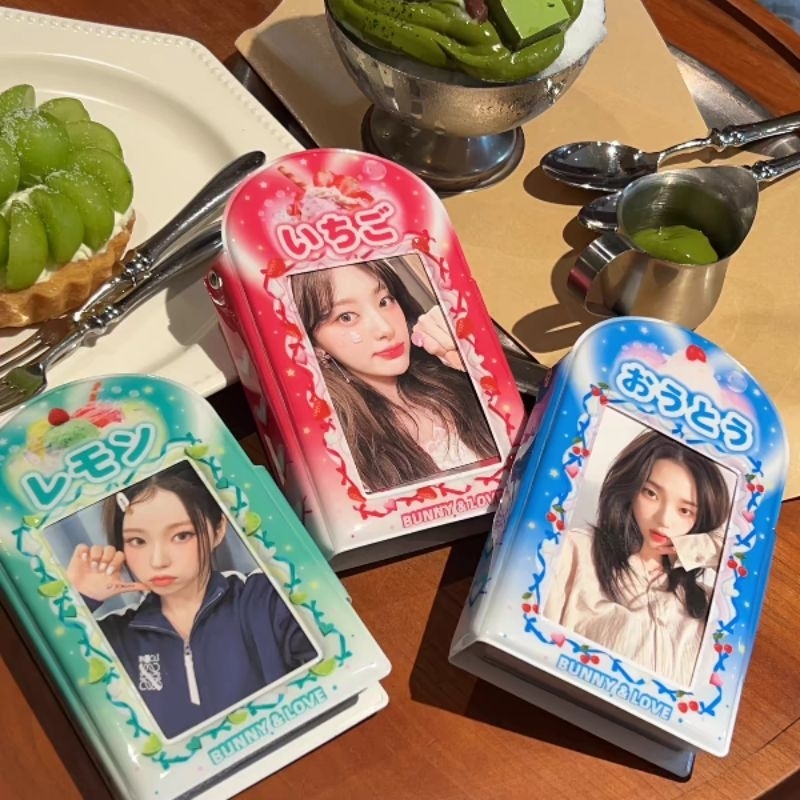 Collect Book PVC ly kem dâu kèm key, album, sổ đựng ảnh, thẻ hình, card bo góc thần tượng idol kpop,