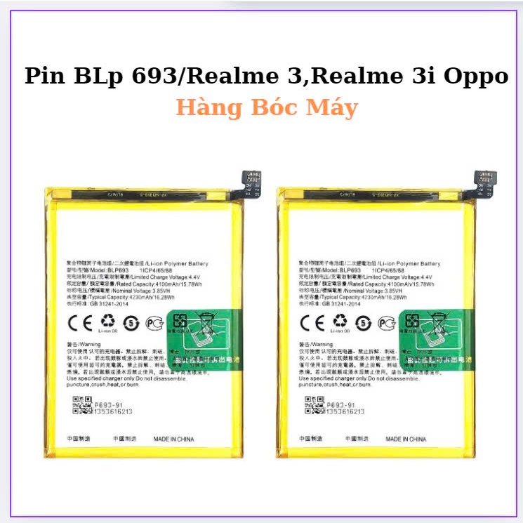 Pin Realme 3, Realme 3i, BLP693,Mới