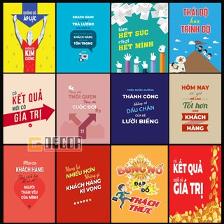  Tranh treo tường canvas 1 bức tạo động lực DL01 tranh slogan trang trí văn phòng phòng làm việc 