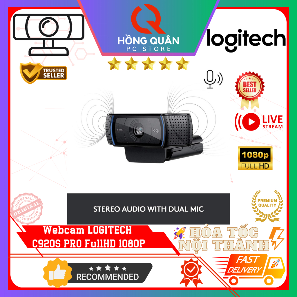 Webcam Logitech C920s PRO Full HD Webcam 1080P mới New - Hàng Chính Hãng | BigBuy360 - bigbuy360.vn