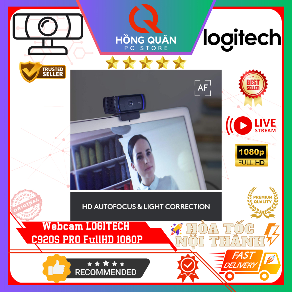 Webcam Logitech C920s PRO Full HD Webcam 1080P mới New - Hàng Chính Hãng | BigBuy360 - bigbuy360.vn
