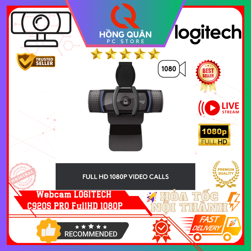 Webcam Logitech C920s PRO Full HD Webcam 1080P mới New - Hàng Chính Hãng | BigBuy360 - bigbuy360.vn