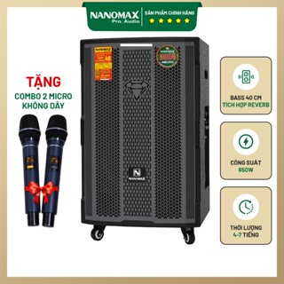 Loa Kéo Nanomax SK-15D5 Bass 40cm Công Suất 650w Karaoke Bluetooth Micro Pin Sạc