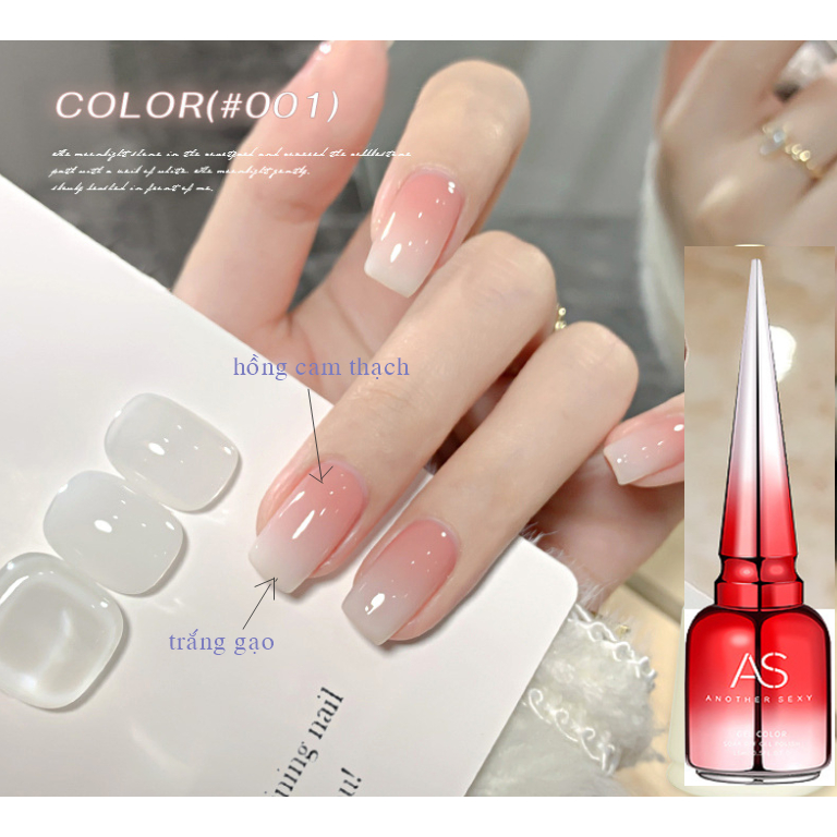 sơn Gel AS màu xanh | chai đen