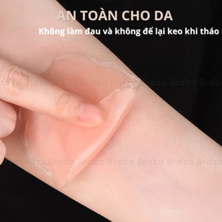 Miếng Dán Che Nhũ Hoa Silicone Không Lộ Viền Sử Dụng Được Nhiều Lần Cao Cấp BRAZA