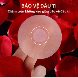 Miếng Dán Che Nhũ Hoa Silicone Không Lộ Viền Sử Dụng Được Nhiều Lần Cao Cấp BRAZA