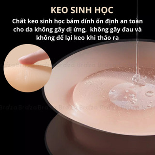 Miếng Dán Che Nhũ Hoa Silicone Không Lộ Viền Sử Dụng Được Nhiều Lần Cao Cấp BRAZA