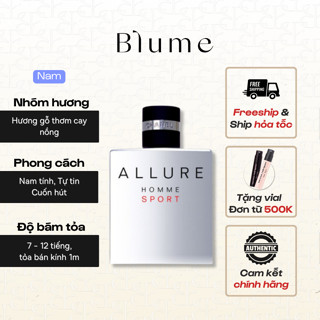 [ MẪU THỬ 10ML ] Nước hoa NAM ALLURE HOMME SPORT mùi nam tính - Blume Tiệm Nước Hoa
