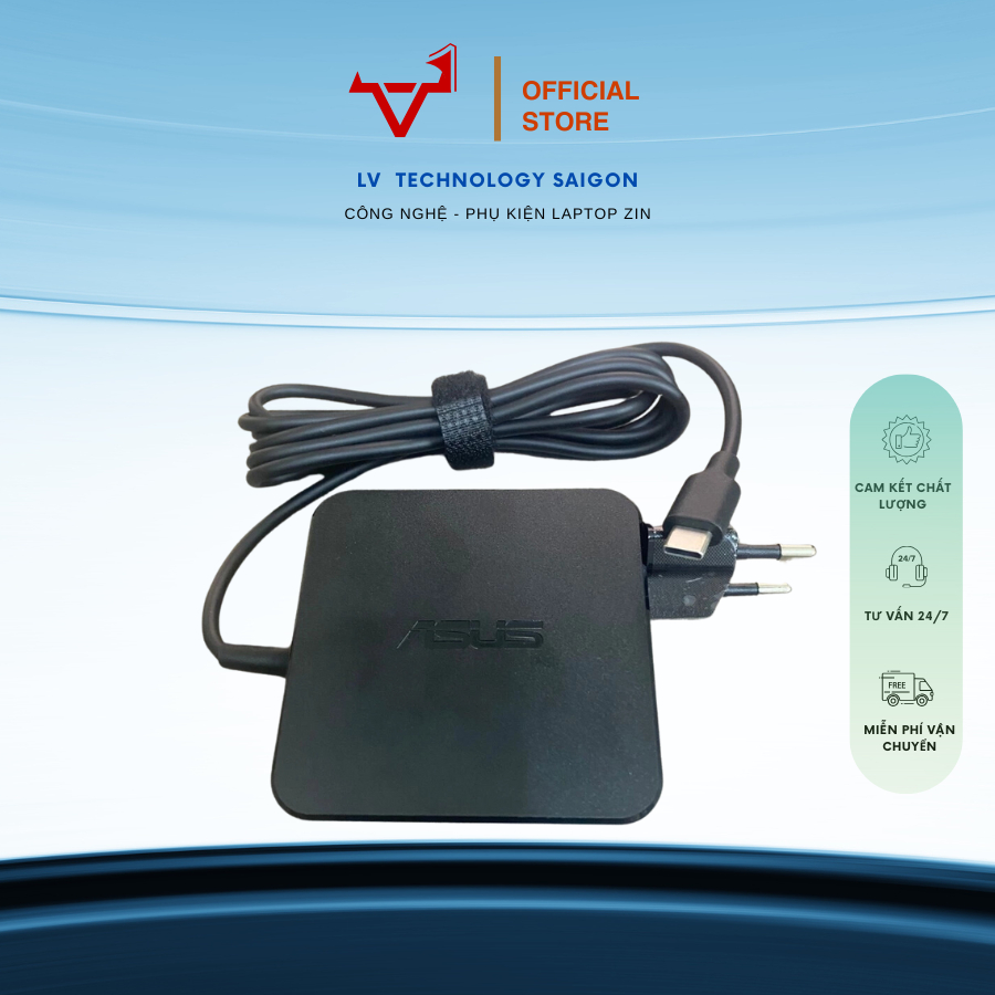 Sạc laptop Asus Type C 20V-3.25A (USB-C) 65WH - Sạc Nhanh, Ổn Định, An Toàn - BẢO HÀNH 6 THÁNG