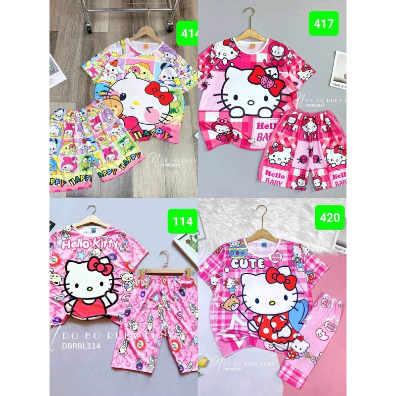 Bộ hello kitty cho bé gái 7kg-70kg