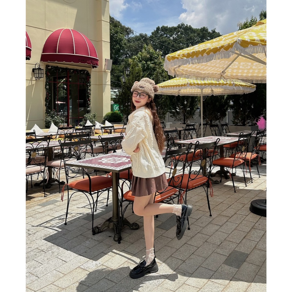 Áo Len Nữ  Nikaru Cardigan Có Cúc Dễ Thương, Áo Cardigan Nữ Vải Len Lông Thỏ Thu Đông Glamchic | BigBuy360 - bigbuy360.vn