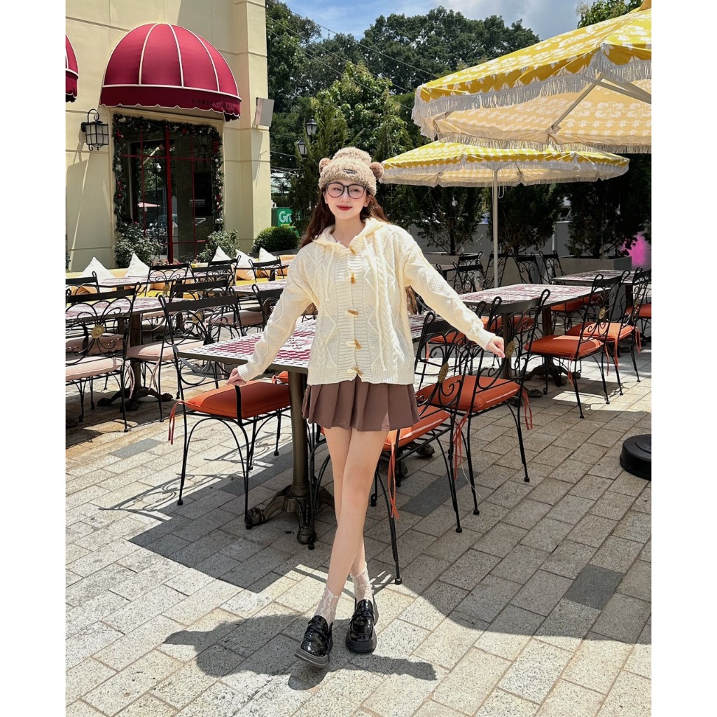 Áo Len Nữ  Nikaru Cardigan Có Cúc Dễ Thương, Áo Cardigan Nữ Vải Len Lông Thỏ Thu Đông Glamchic | BigBuy360 - bigbuy360.vn