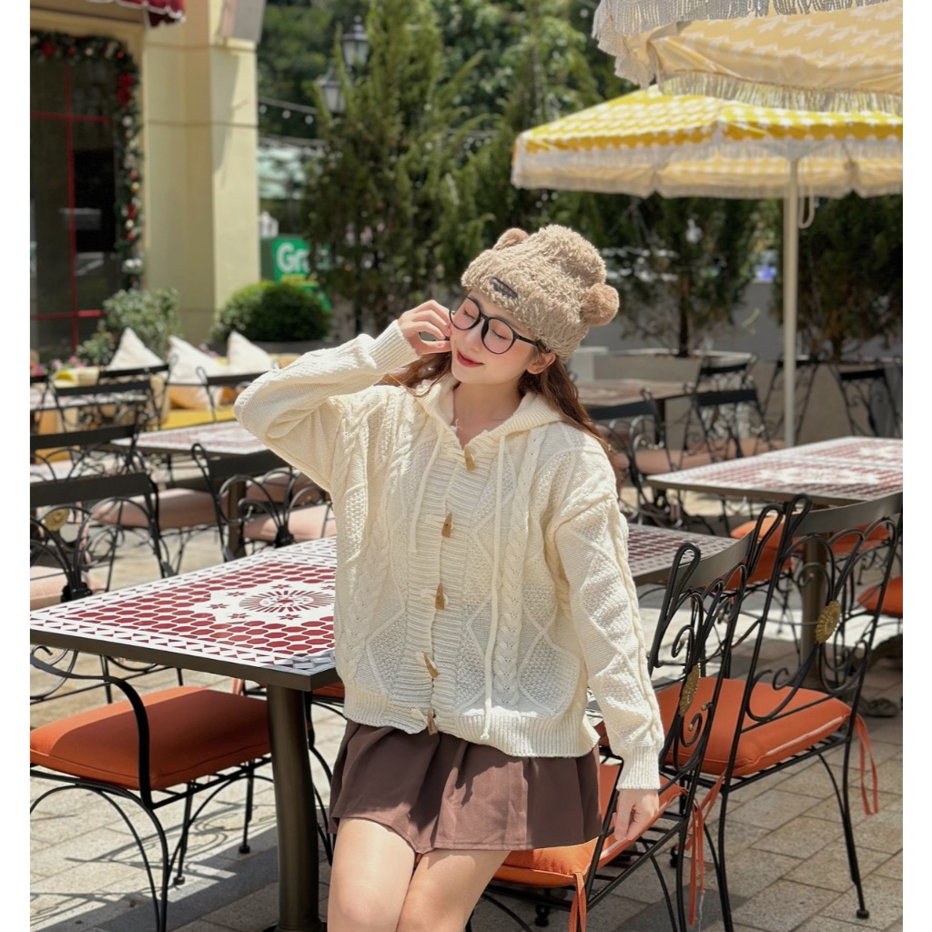 Áo Len Nữ  Nikaru Cardigan Có Cúc Dễ Thương, Áo Cardigan Nữ Vải Len Lông Thỏ Thu Đông Glamchic | BigBuy360 - bigbuy360.vn