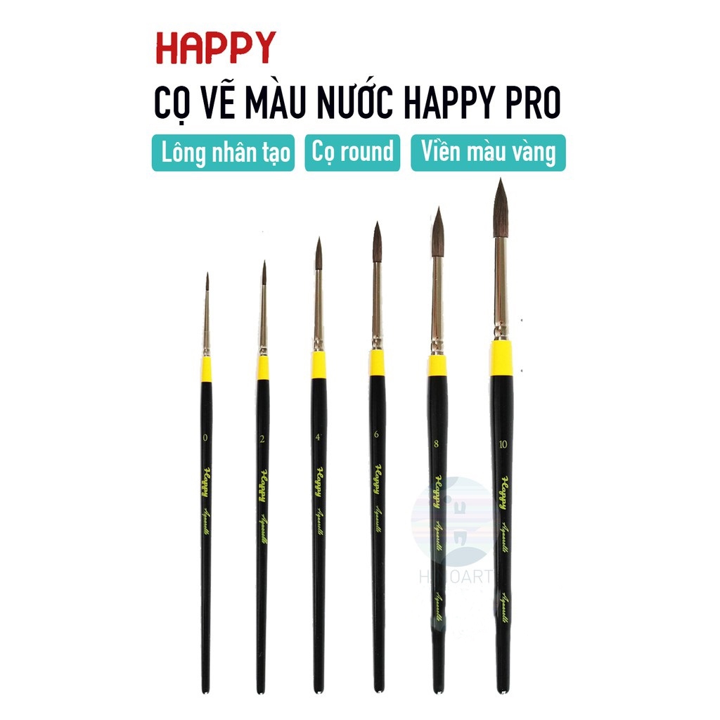Cọ màu nước cao cấp Happy Pro Aquarelle
