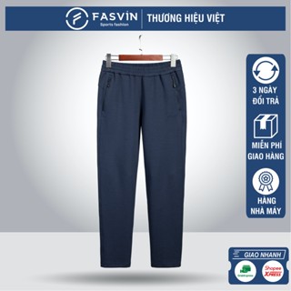 Quần dài nam vải nỉ Thể Thao FASVIN DT24650.SG ống xuông chất thun mềm Hàng Nhà Máy Chất Lượng Cao