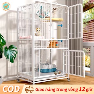 🐈Dogelsy🐕 lồng mèo chuồng mèo 2/3/4 tầng chuồng nuôi mèo lợi cho chó mèo quá khổ nan ống chuồng mèo
