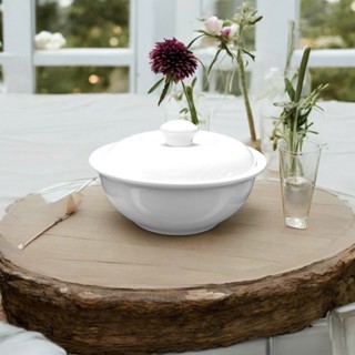 Thố Sup Sứ Trắng Cao Cấp OHIO, dùng dựng súp, canh... Đồ dùng bàn ăn.